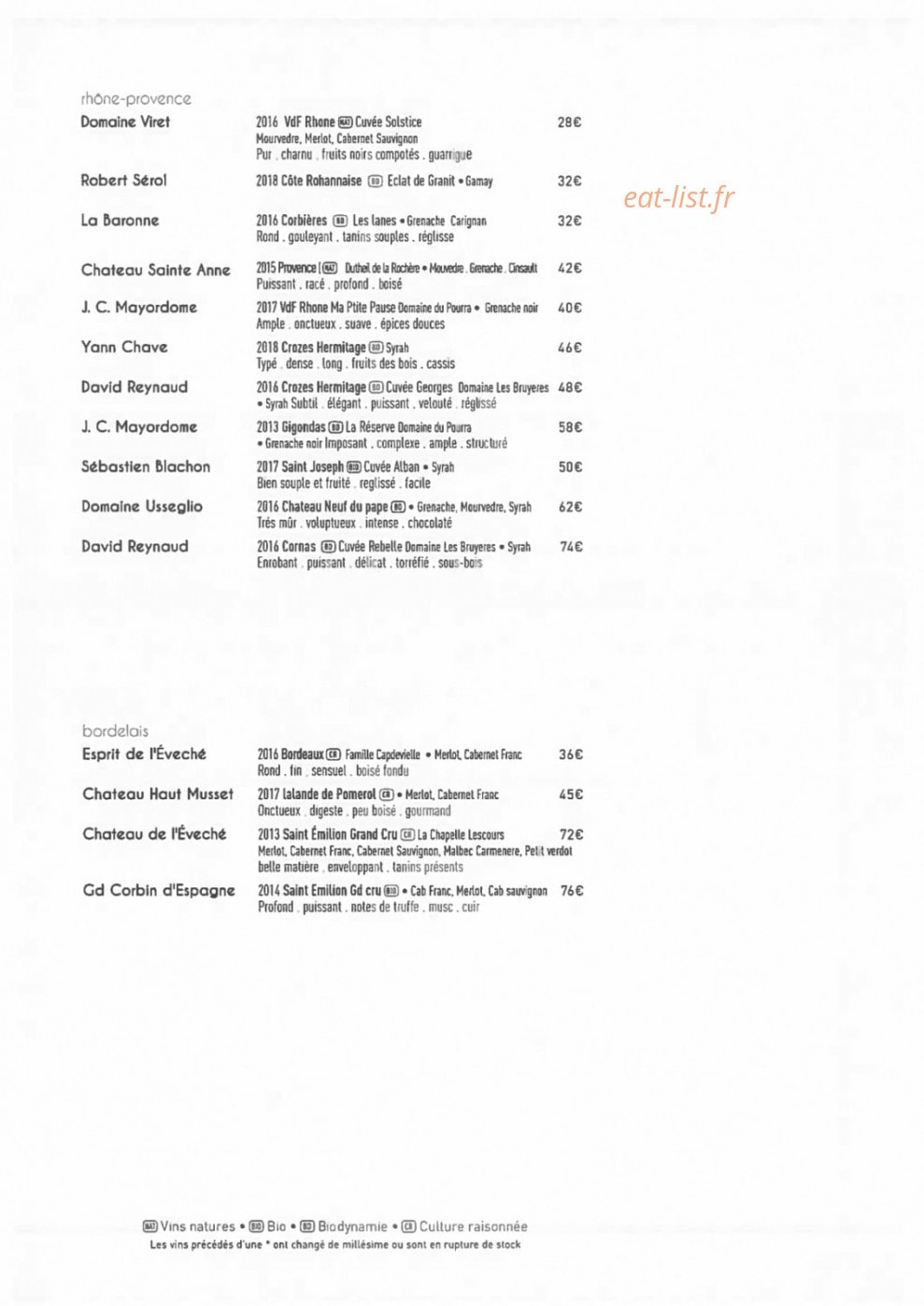 Le Fumoir — carte page 8