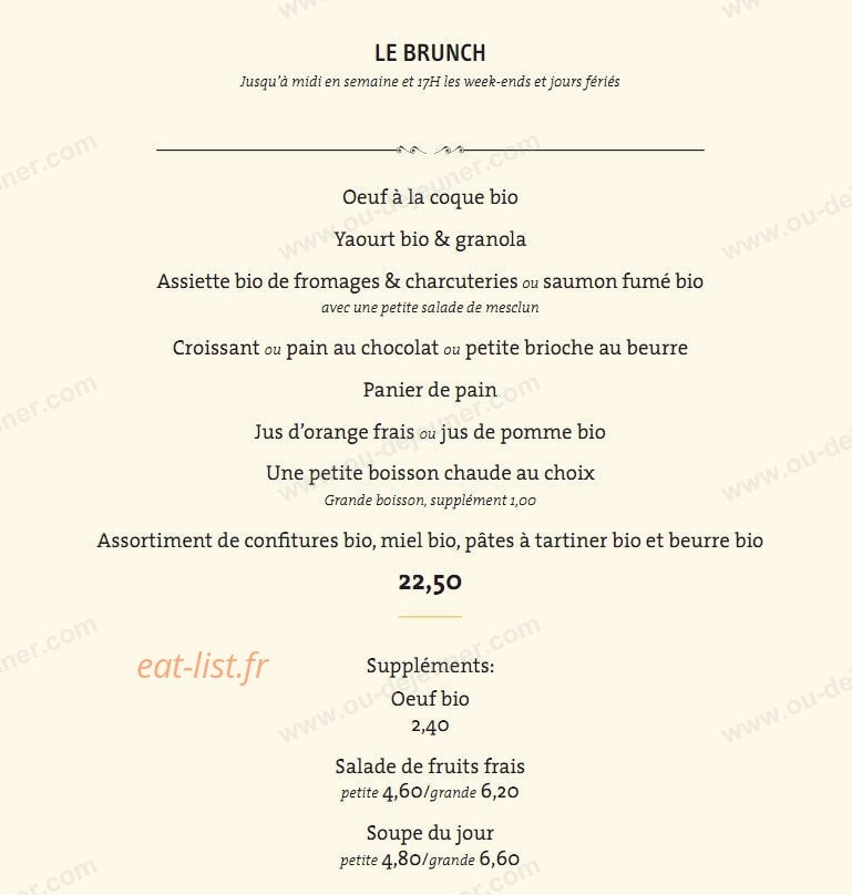 Le Pain Quotidien — carte page 4