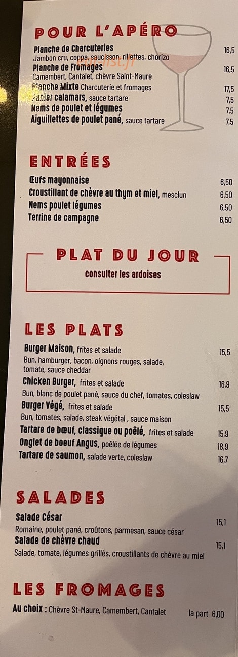 Le Petit Chinon — carte page 1