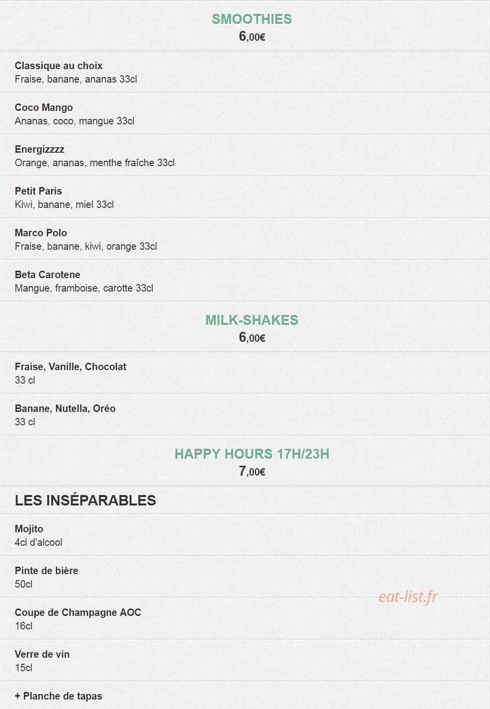 Le Petit3 Paris — carte page 5