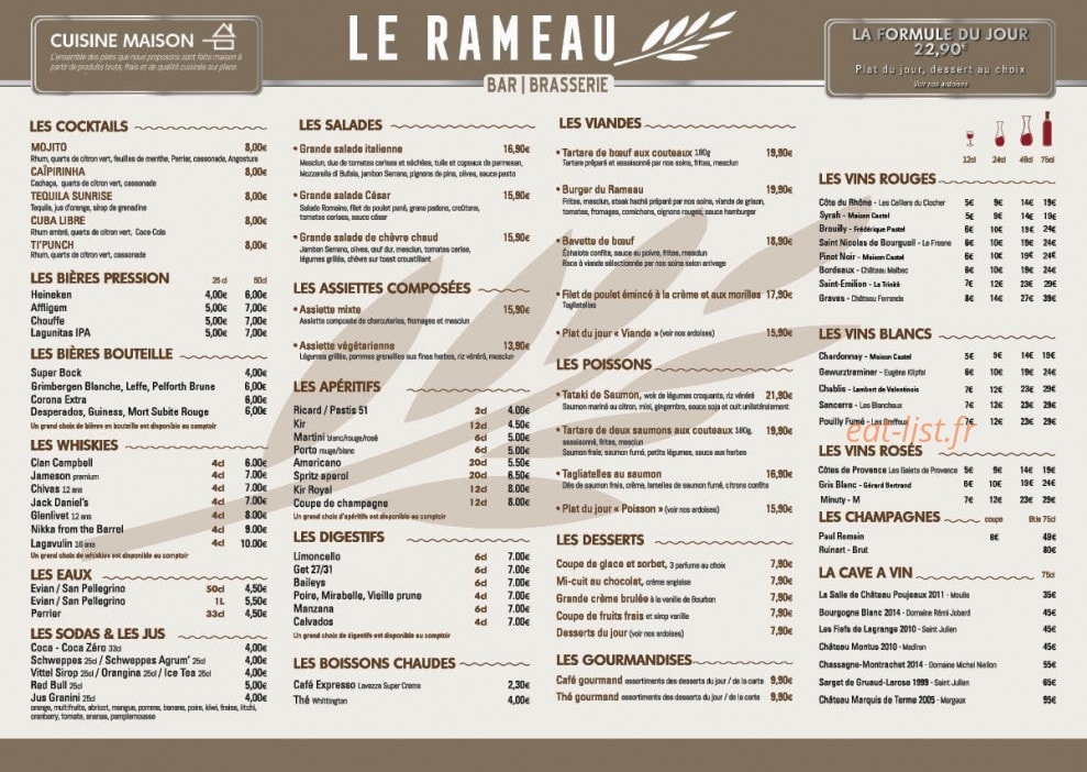 Le Rameau — carte page 1
