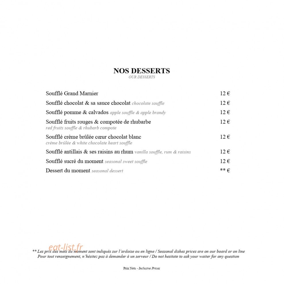 Le soufflé — carte page 2