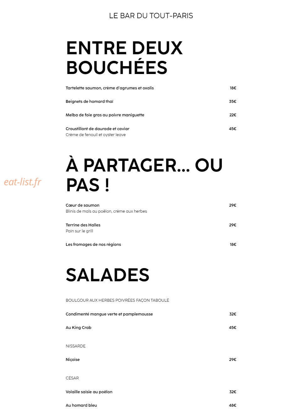 Le Tout-Paris — carte page 10