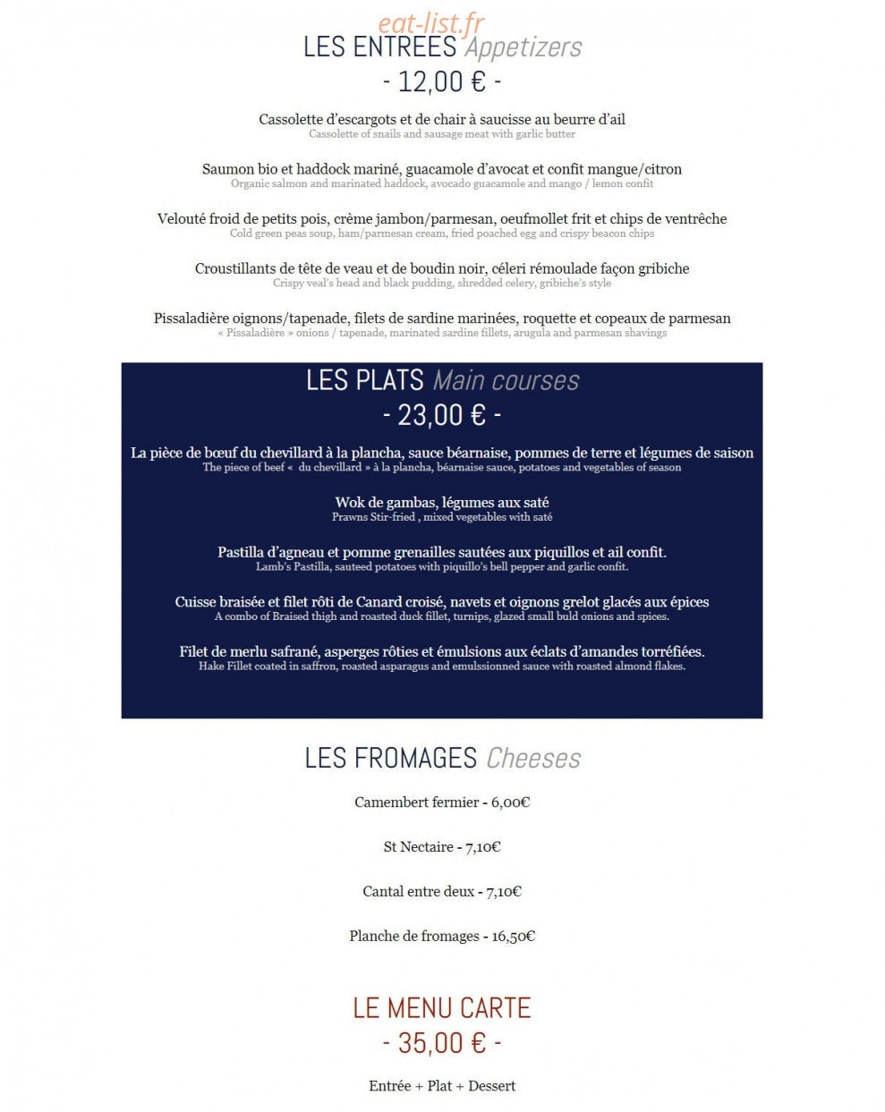 Les Artizans — carte page 1