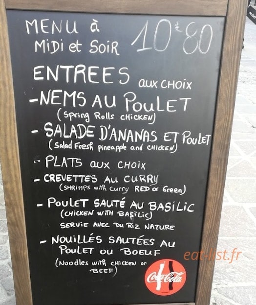Les halles Thai — carte page 1