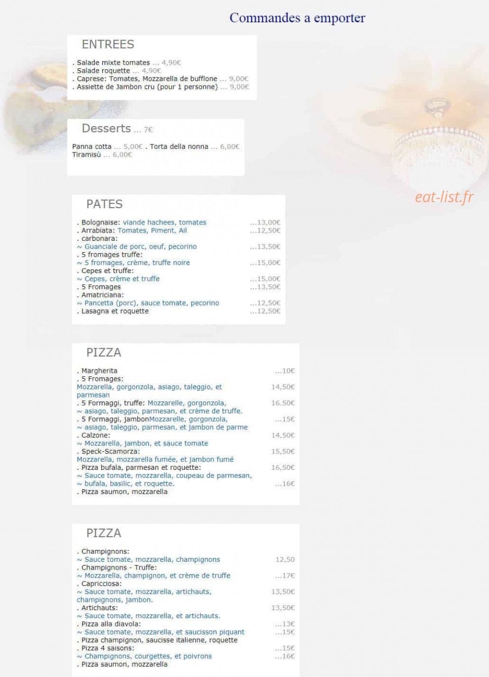 Maccaroni — carte page 3