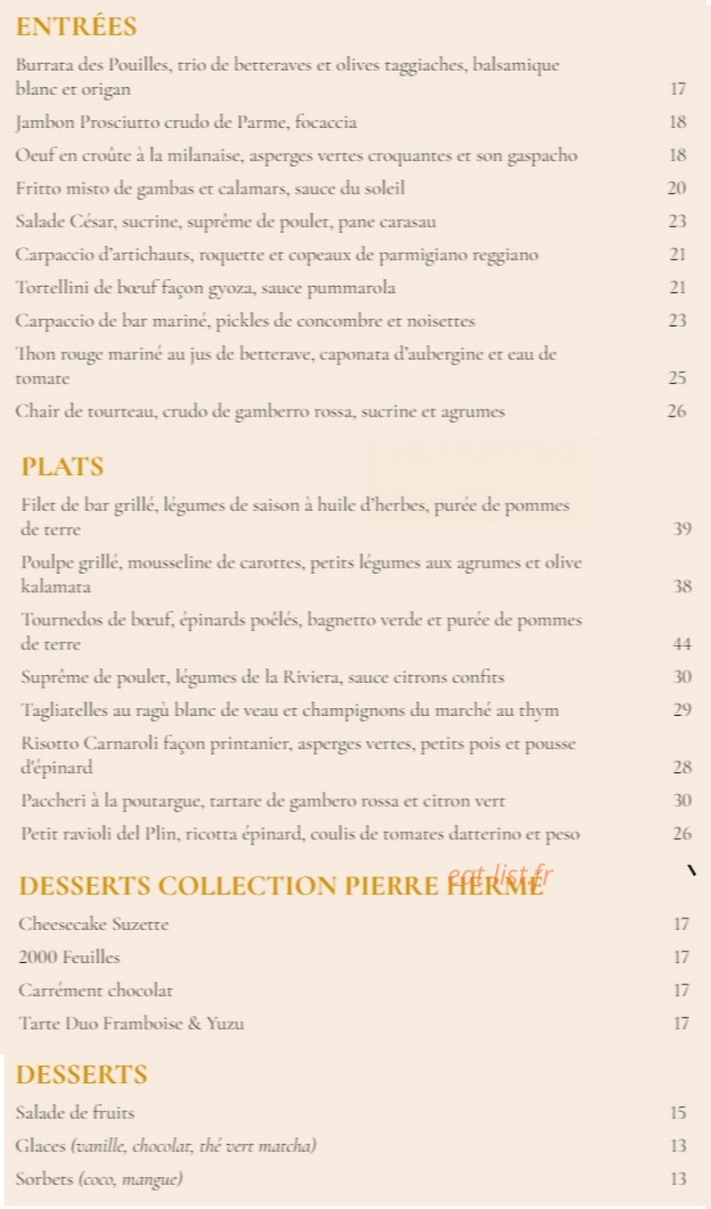 Madame Rêve Café — carte page 1