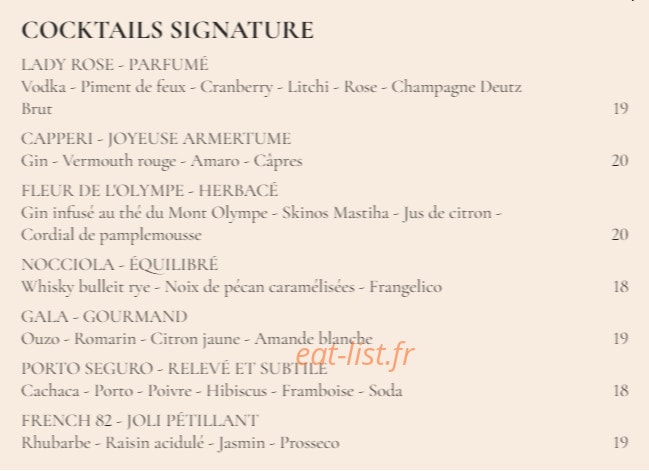 Madame Rêve Café — carte page 2