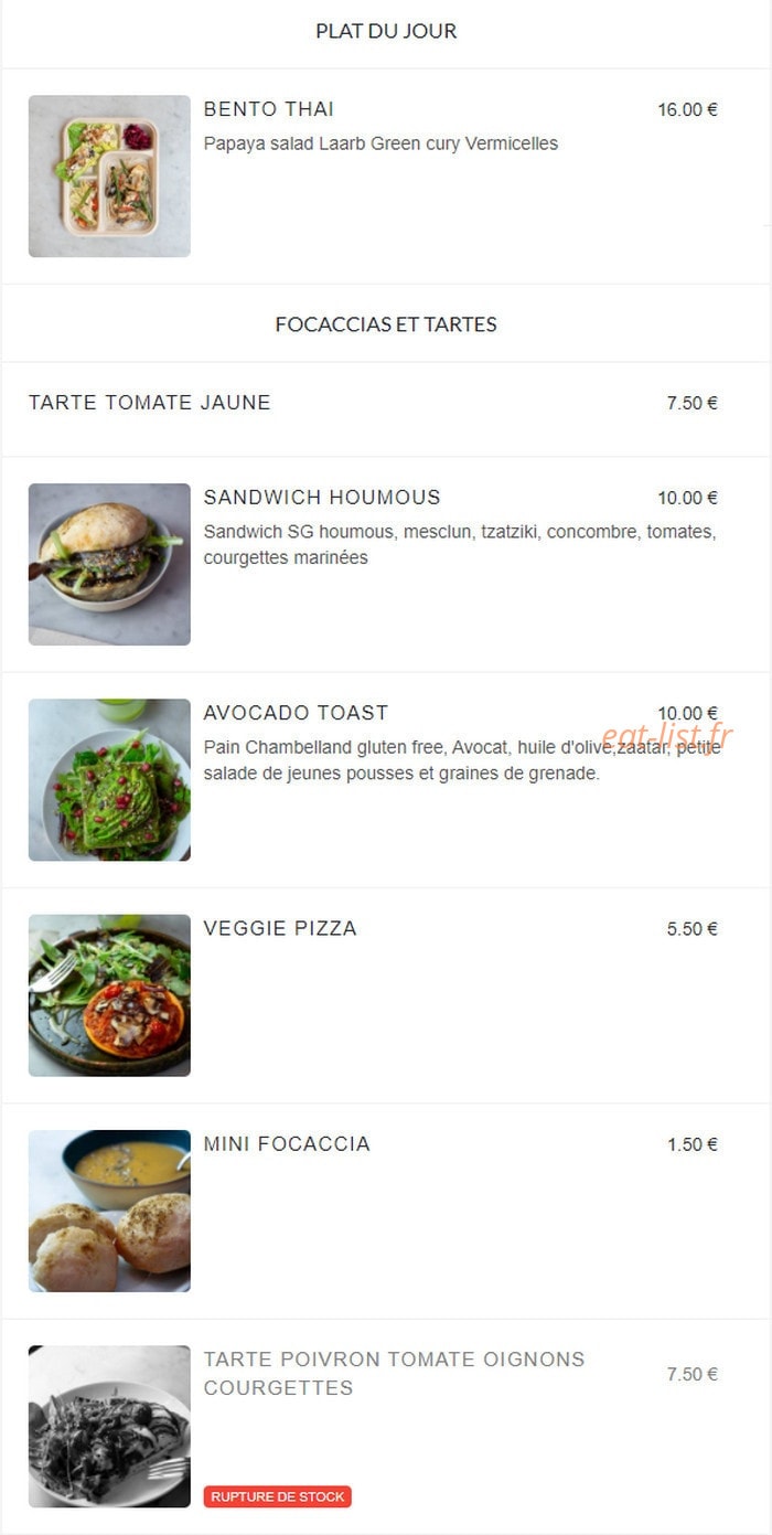 Maisie Café — carte page 1
