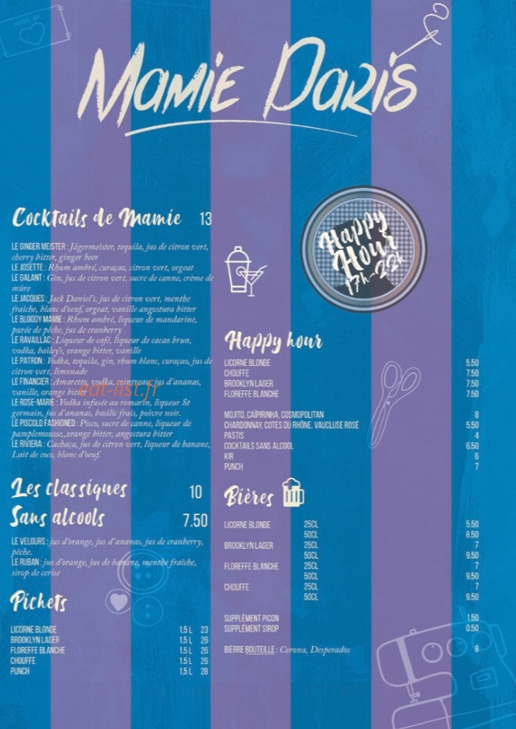 Mamie Paris — carte page 2