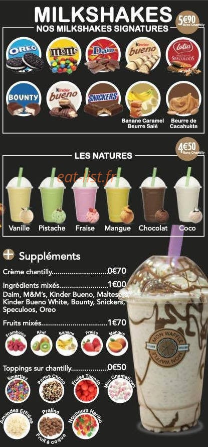 Mon waffle — carte page 4