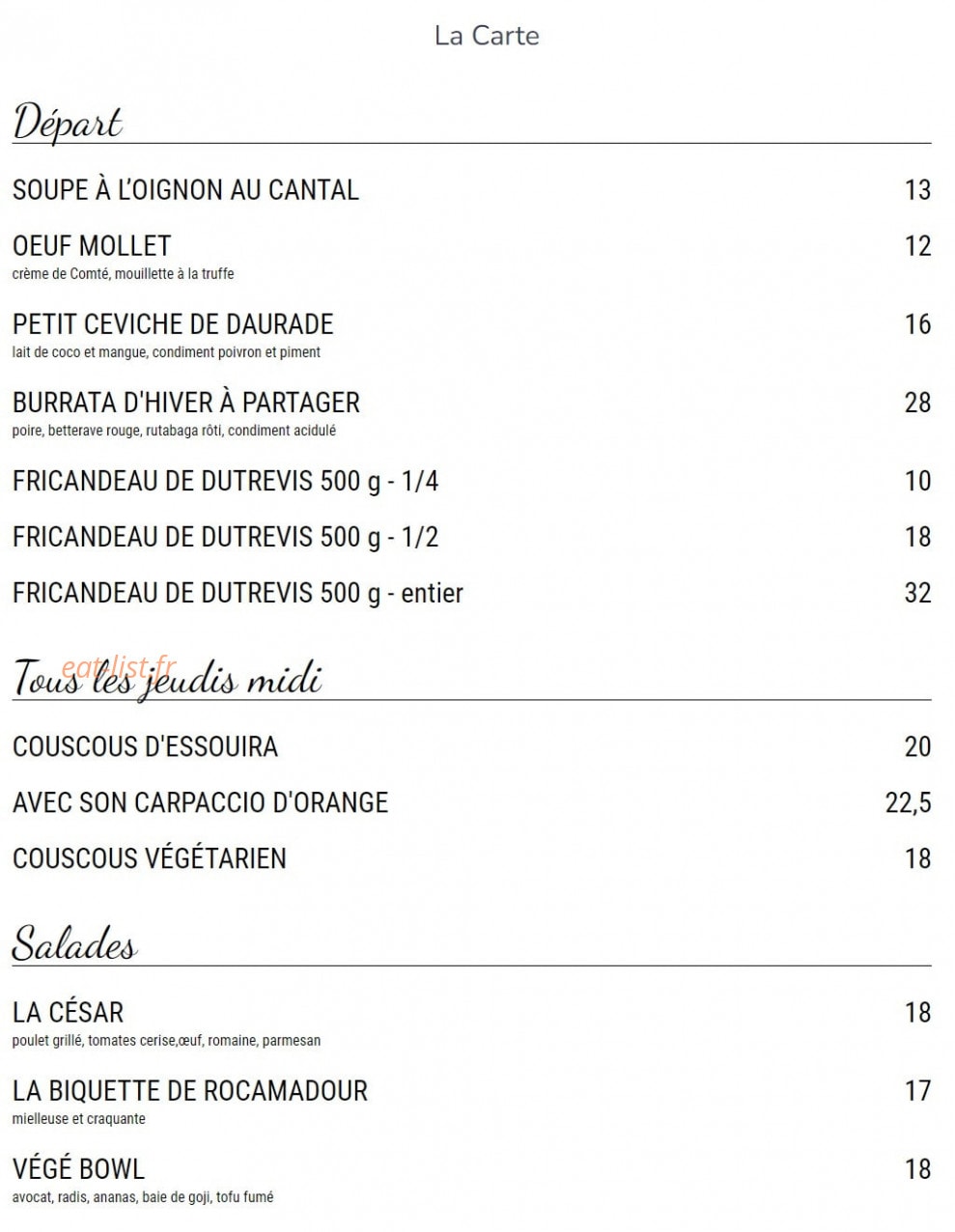 Nelson's — carte page 1