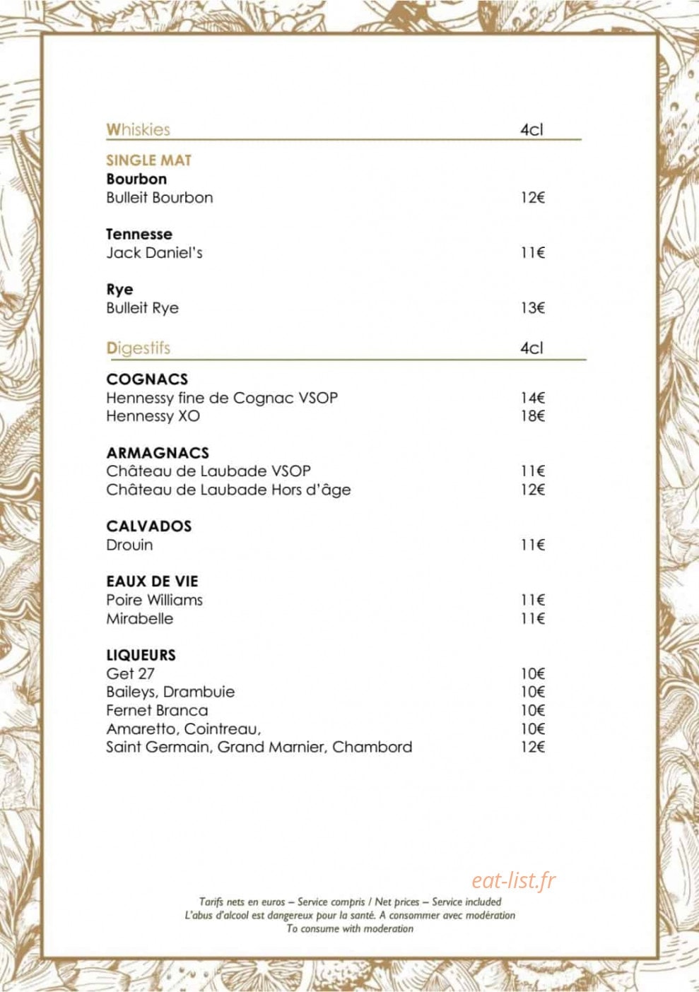 Novotel — carte page 6