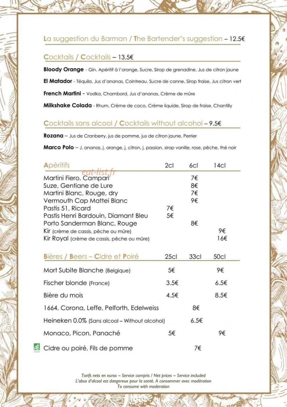 Novotel — carte page 2