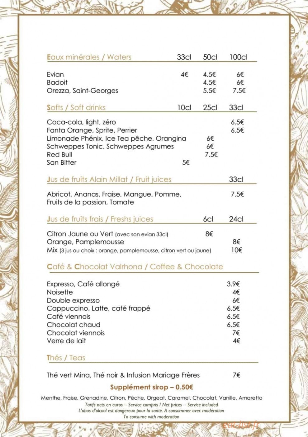 Novotel — carte page 7