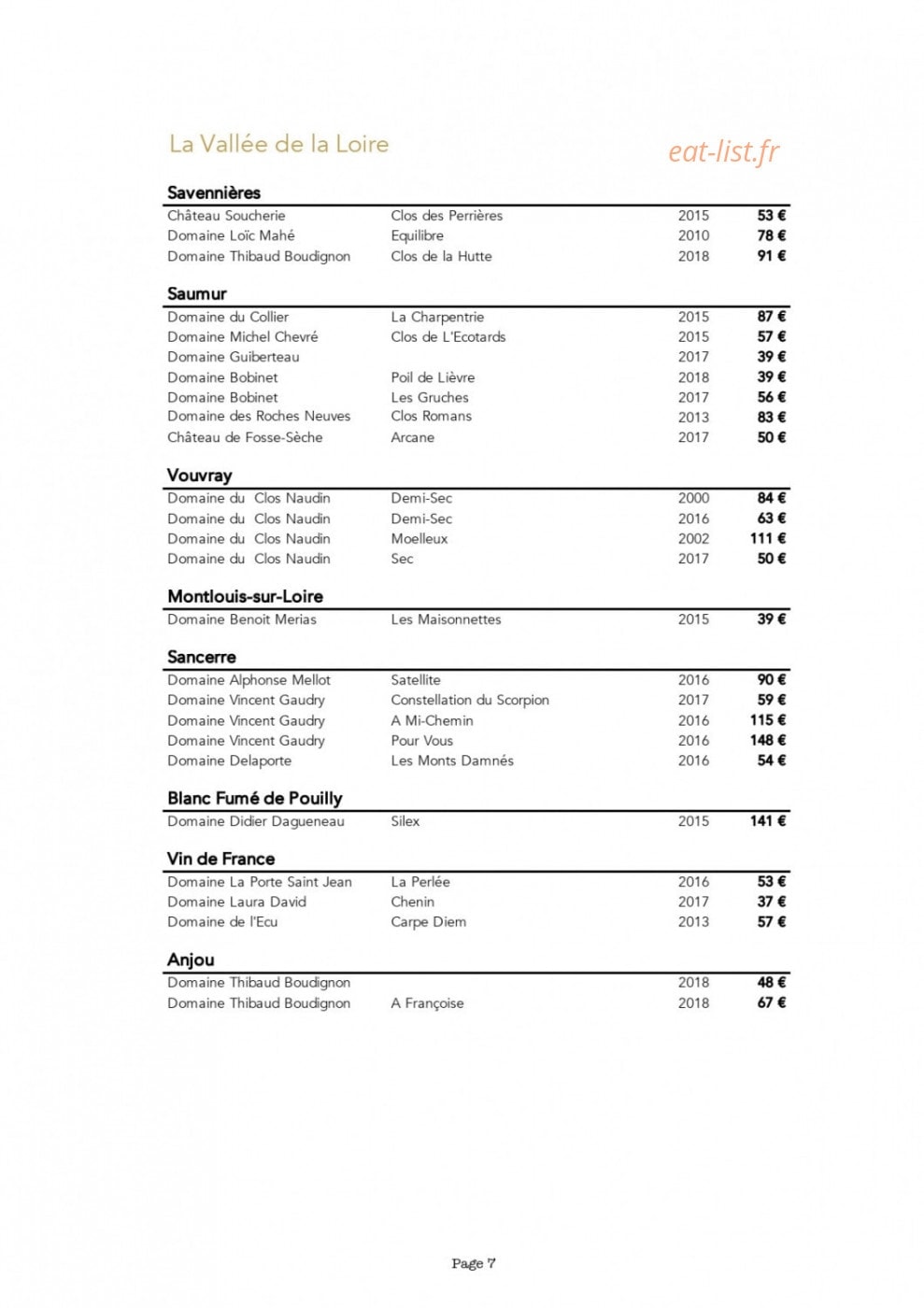 Ô Chateau — carte page 6