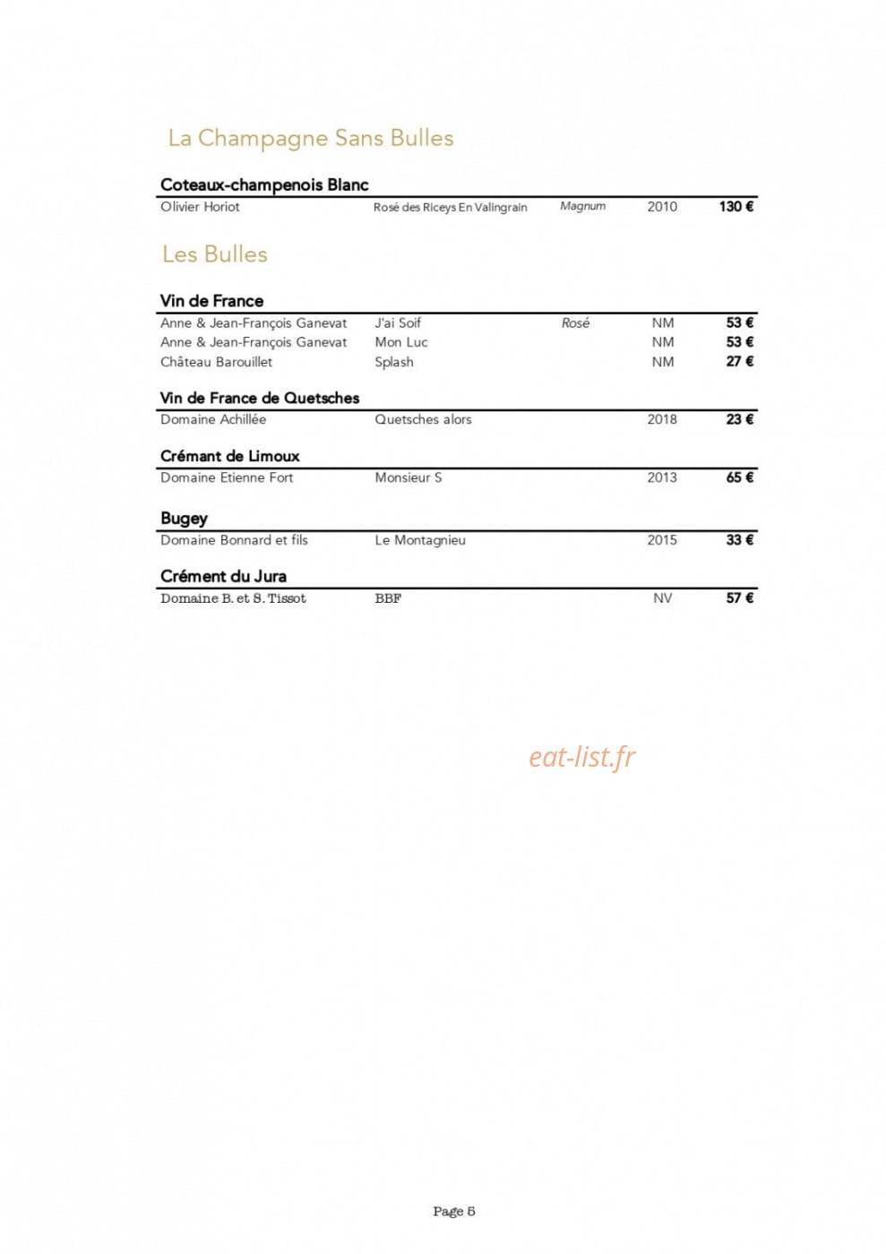 Ô Chateau — carte page 4