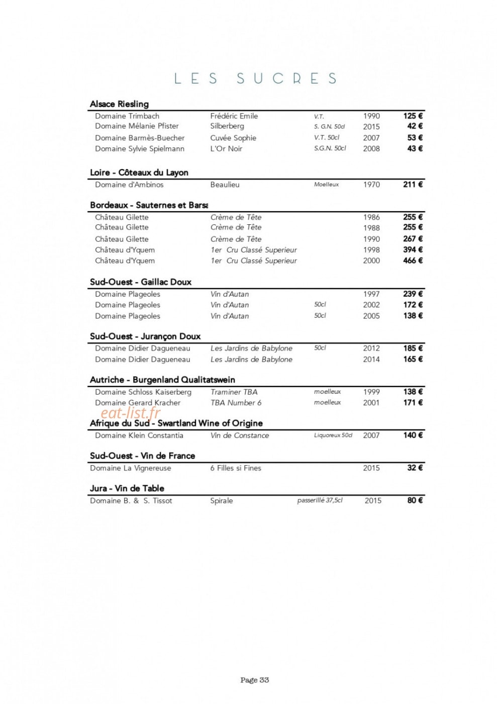 Ô Chateau — carte page 15