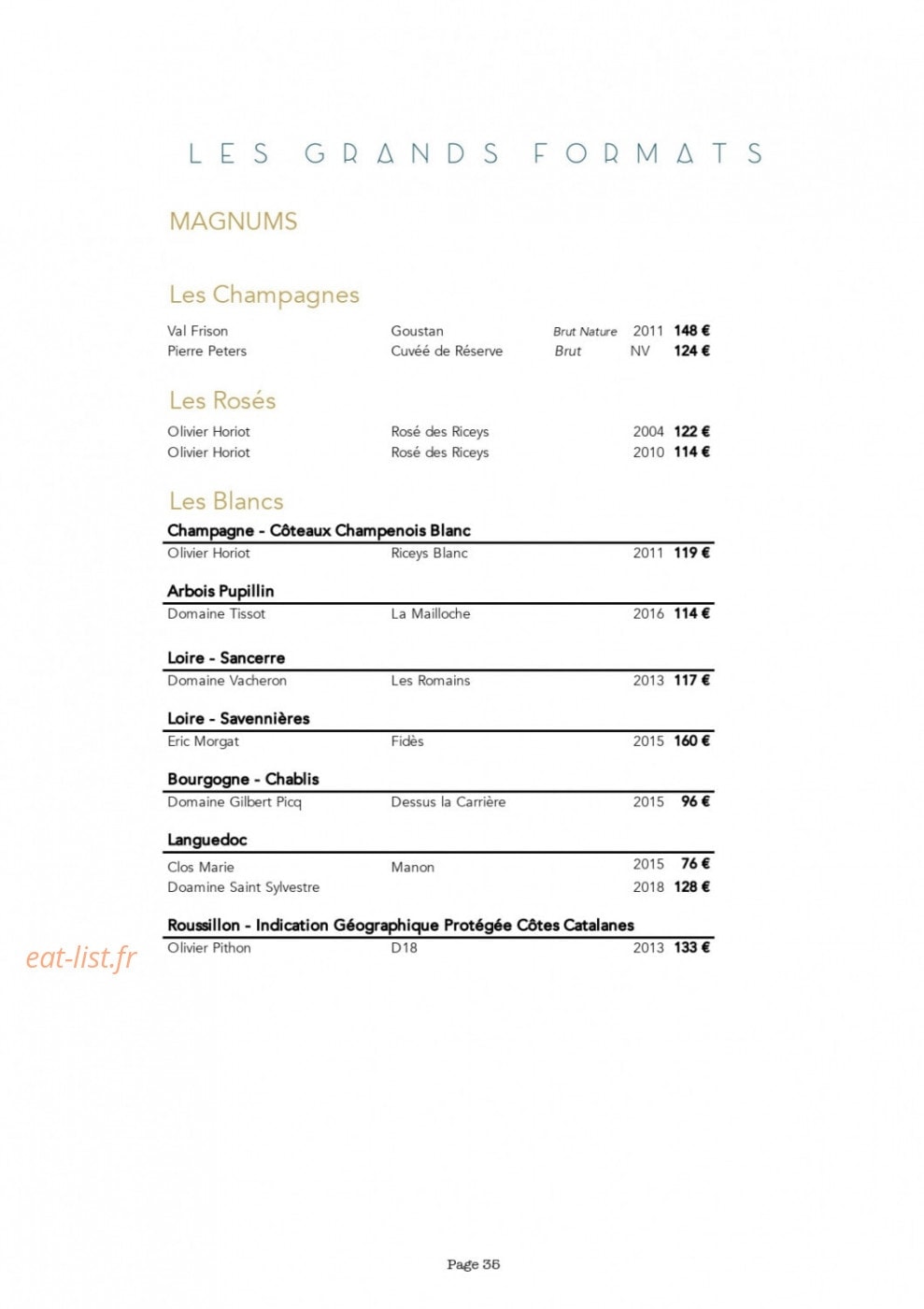 Ô Chateau — carte page 17
