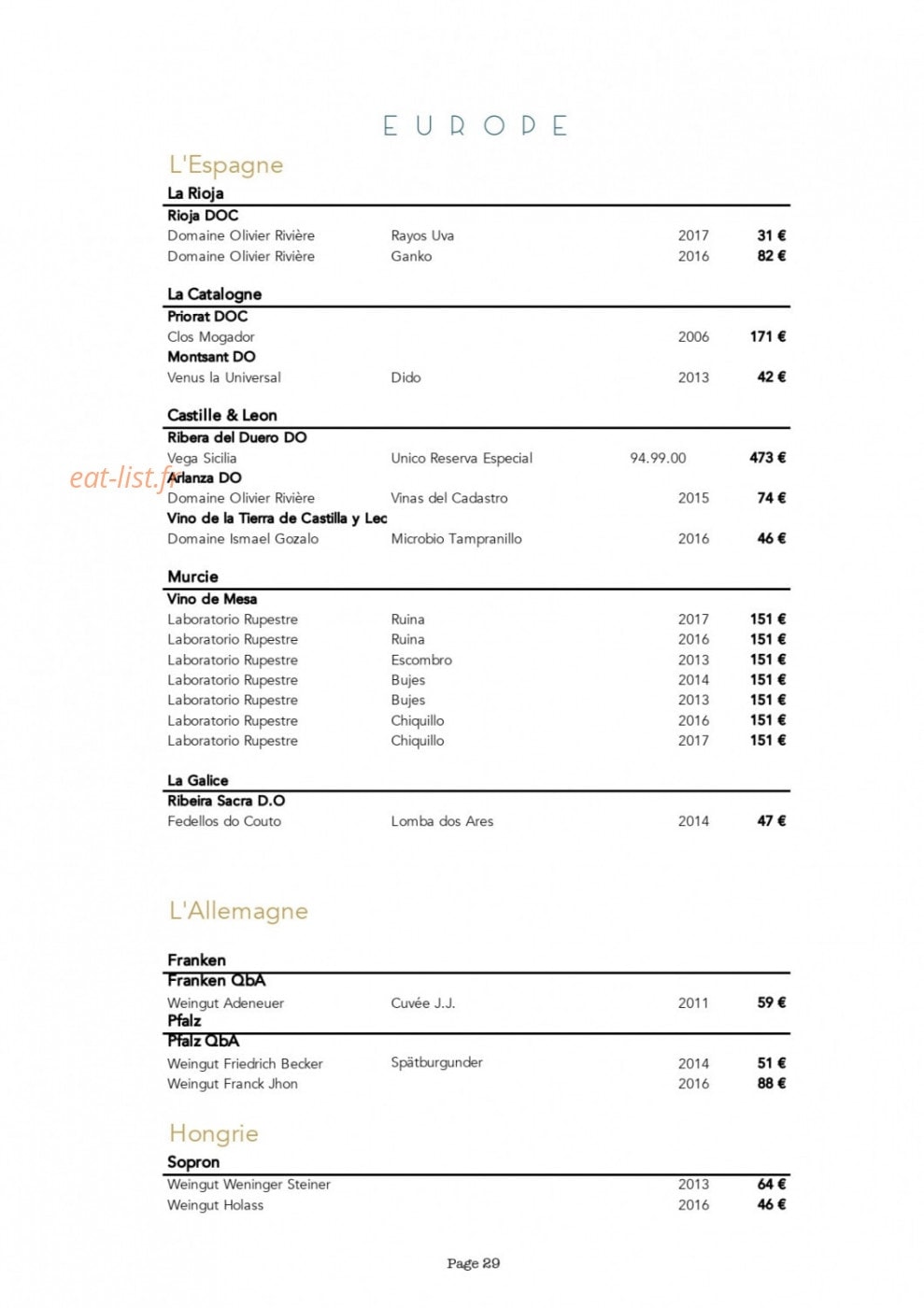 Ô Chateau — carte page 11