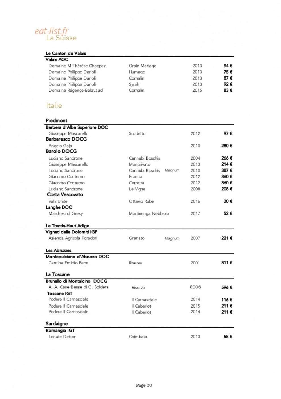 Ô Chateau — carte page 12