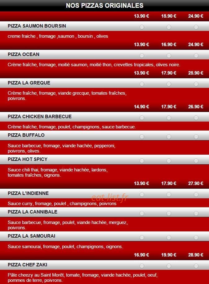 Pizza Nuit — carte page 5
