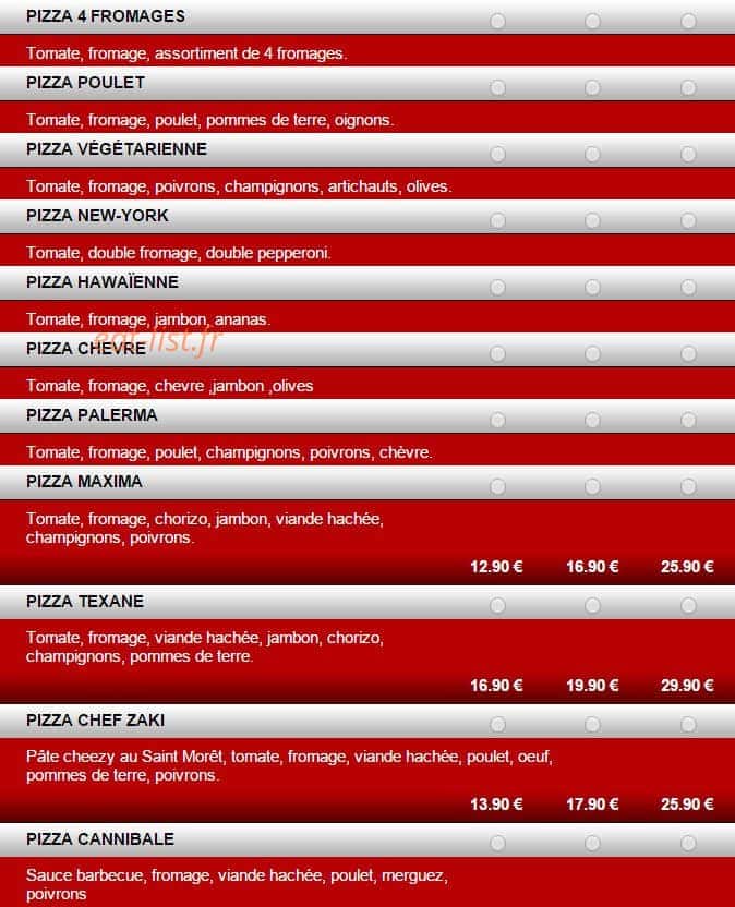 Pizza Nuit — carte page 3