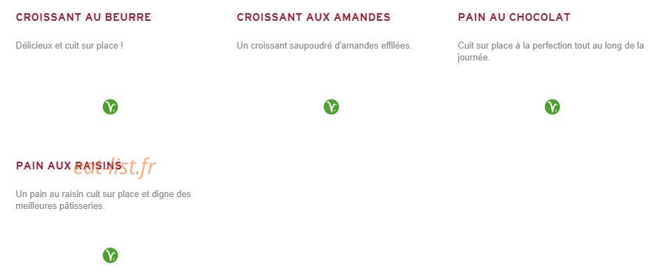 Prêt à manger — carte page 8