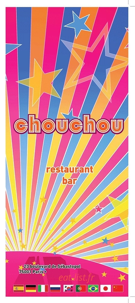 Restaurant Chouchou — carte page 1