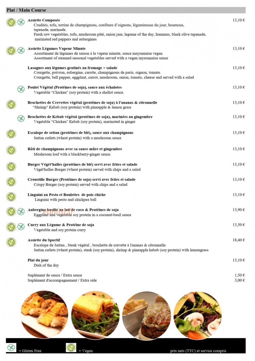 Saveurs Veget' Halles — carte page 2