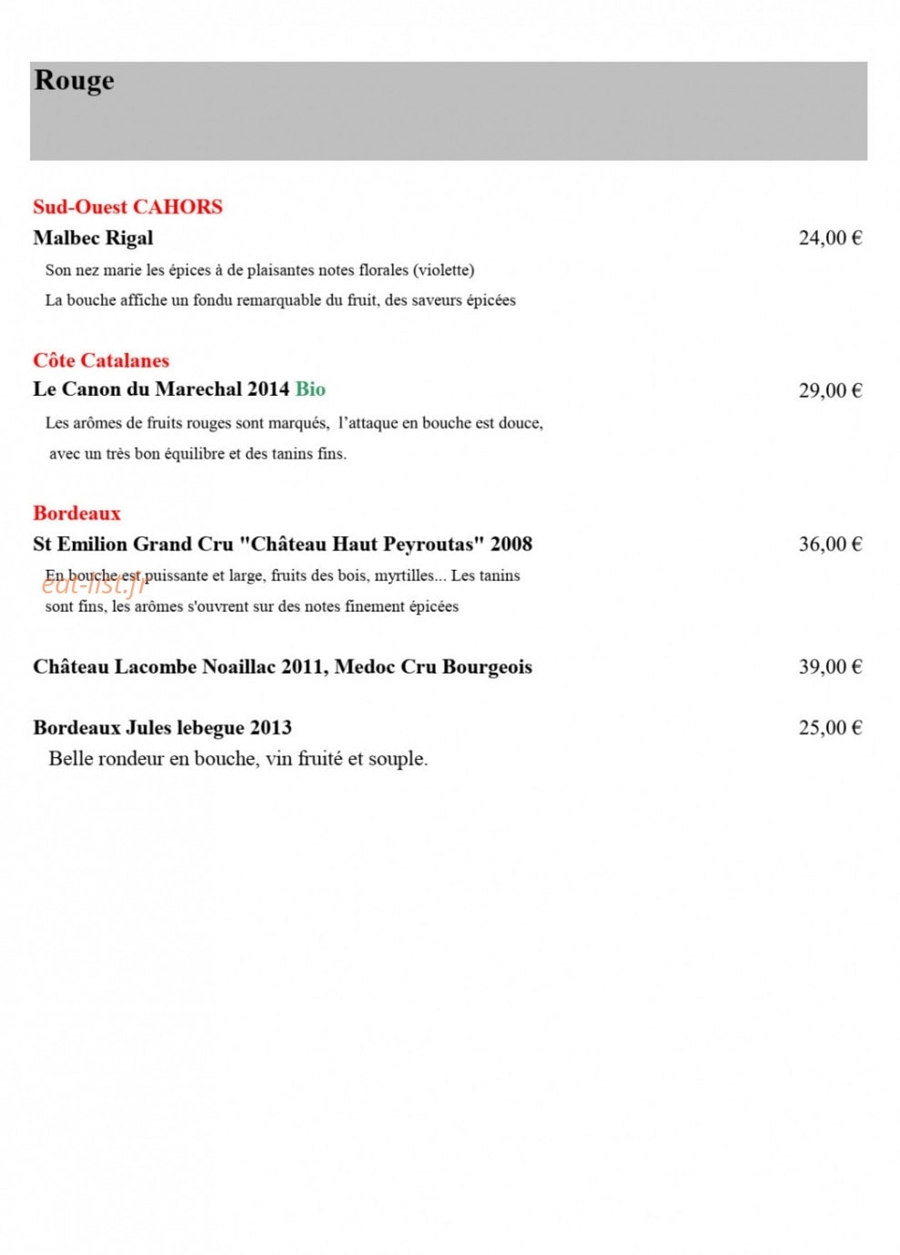 Saveurs Veget' Halles — carte page 9