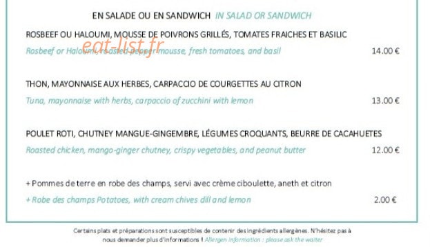 Smith & Son Café — carte page 4