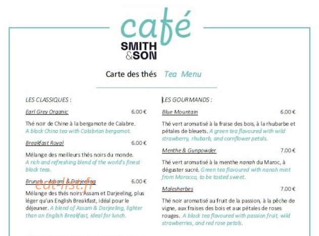 Smith & Son Café — carte page 5