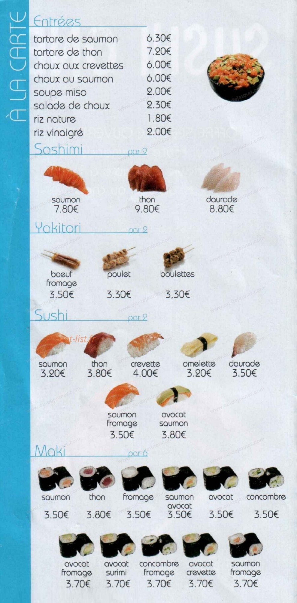Sushi one — carte page 2
