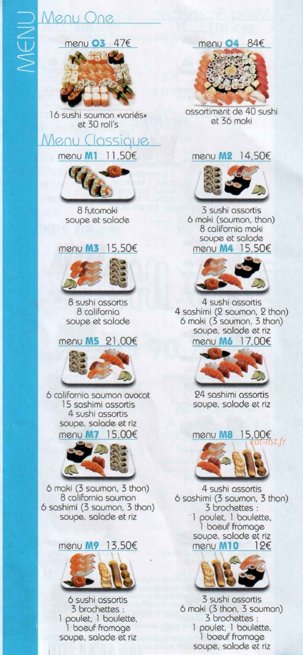 Sushi one — carte page 4