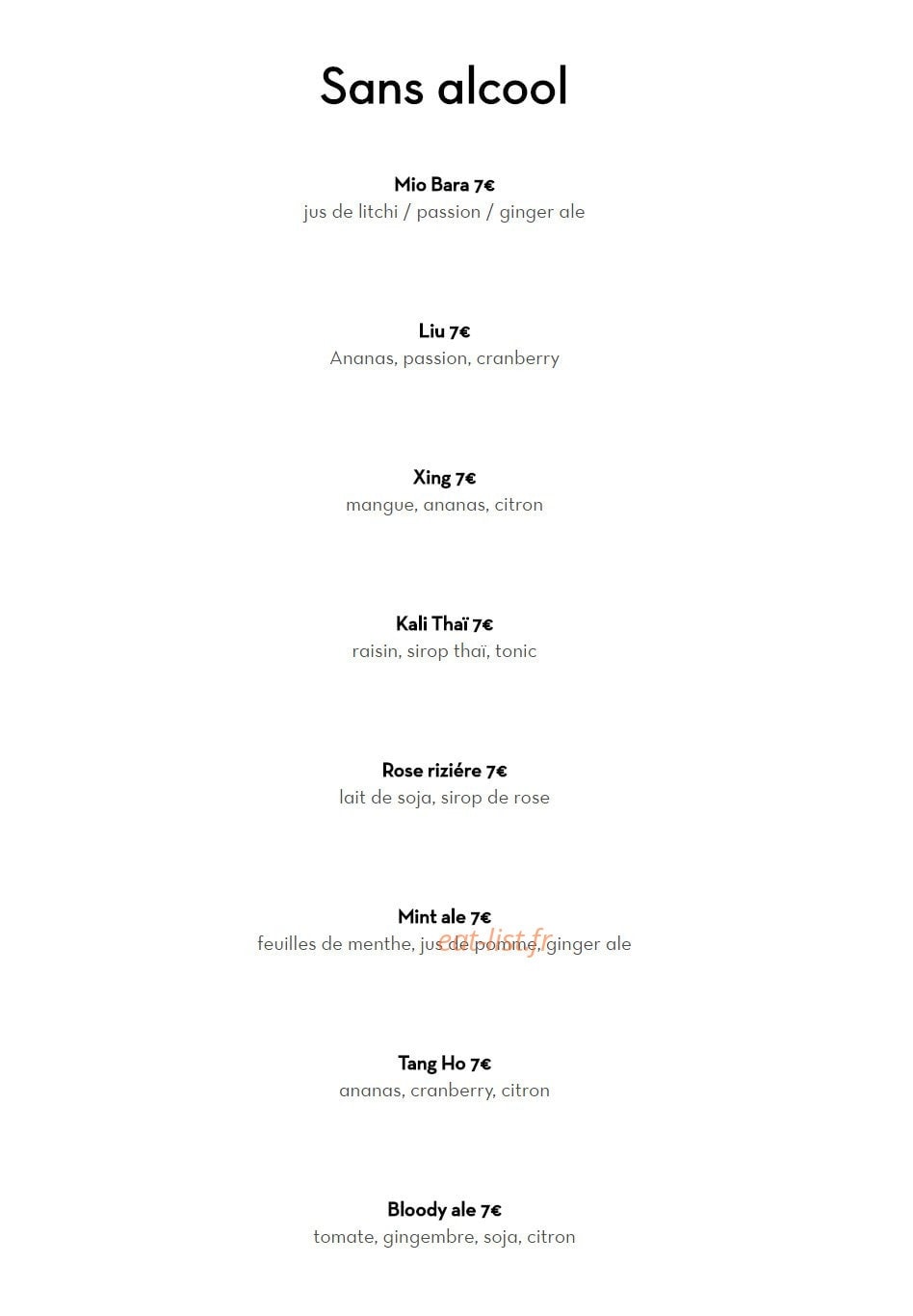 Tao Asian Fusion — carte page 8