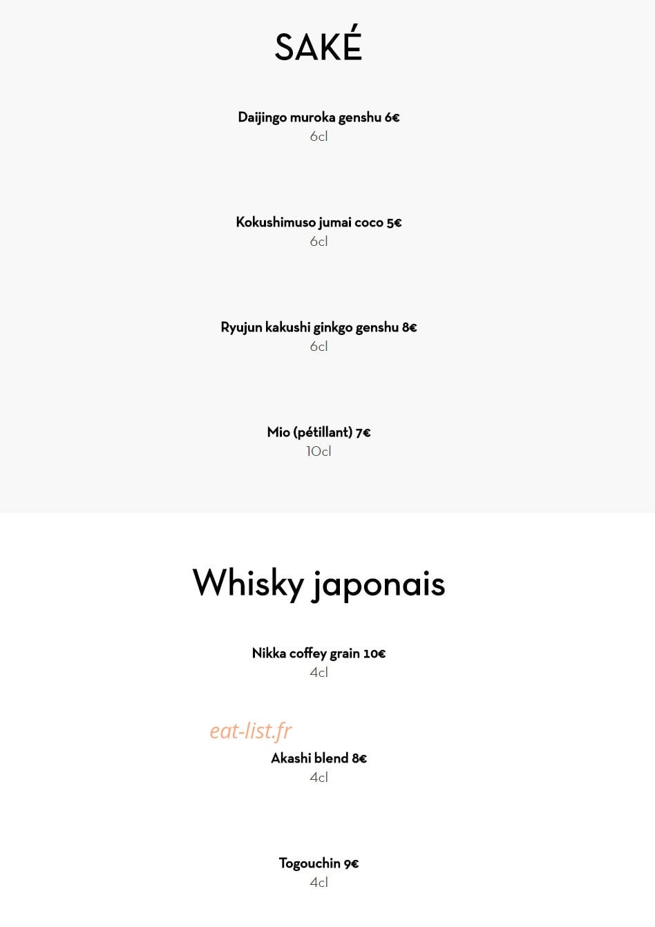 Tao Asian Fusion — carte page 9