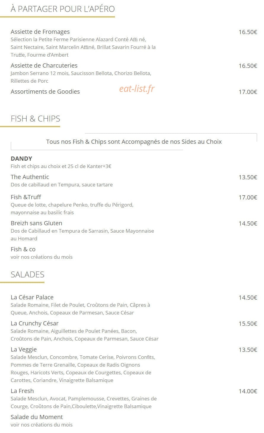 Upper Café — carte page 2