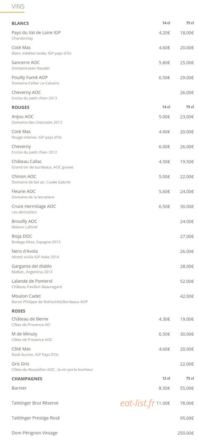 Upper Café — carte page 5