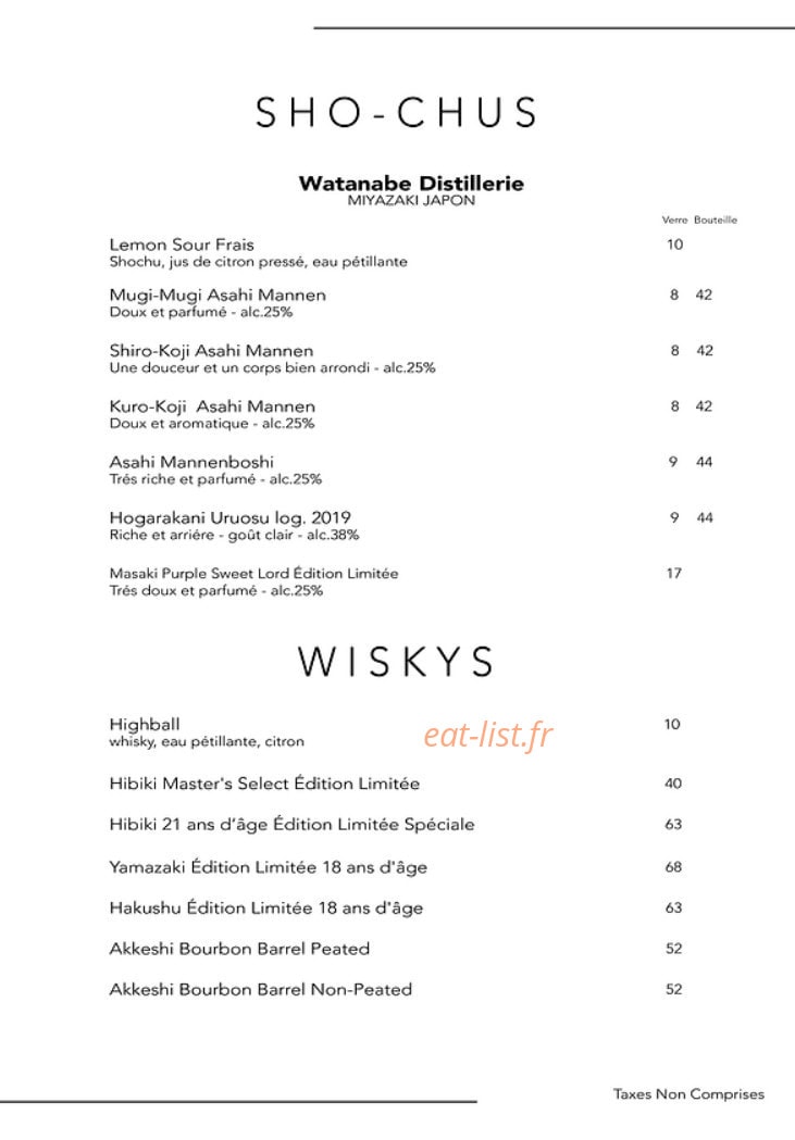 Wagyu — carte page 8