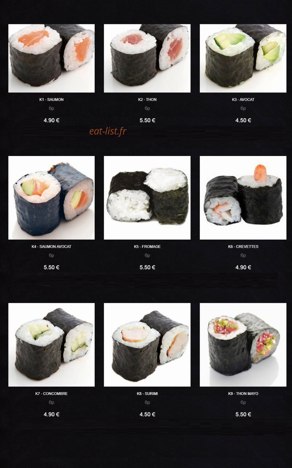 Yaki Shop — carte page 2