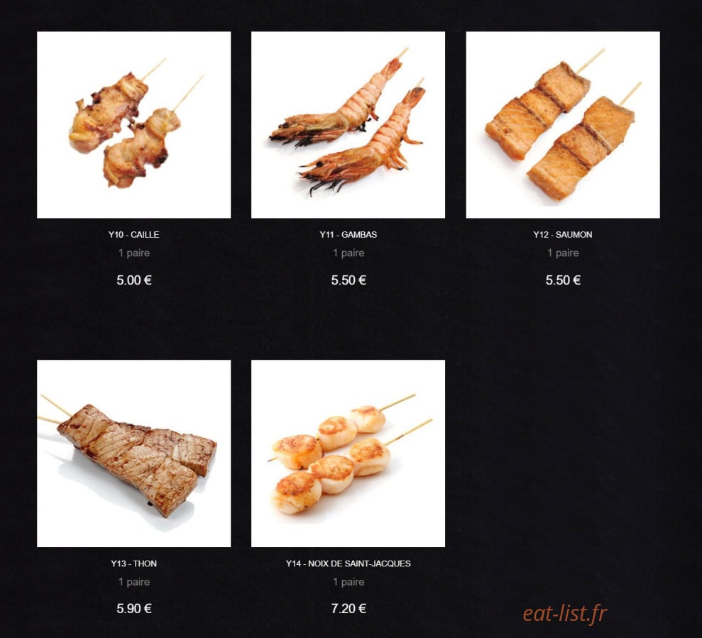 Yaki Shop — carte page 14