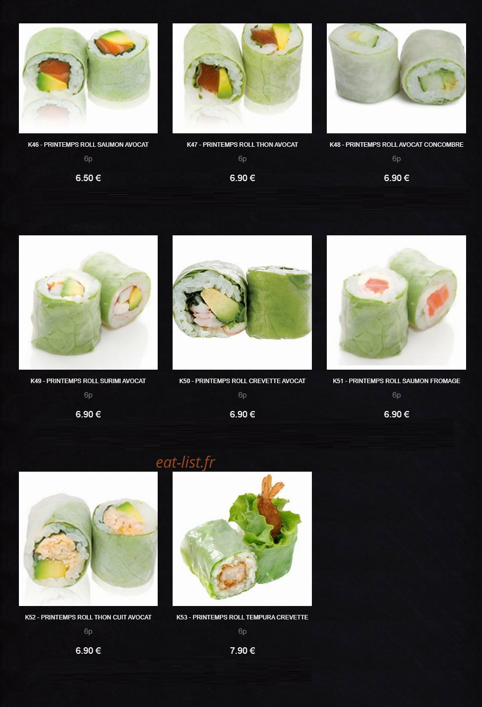 Yaki Shop — carte page 3