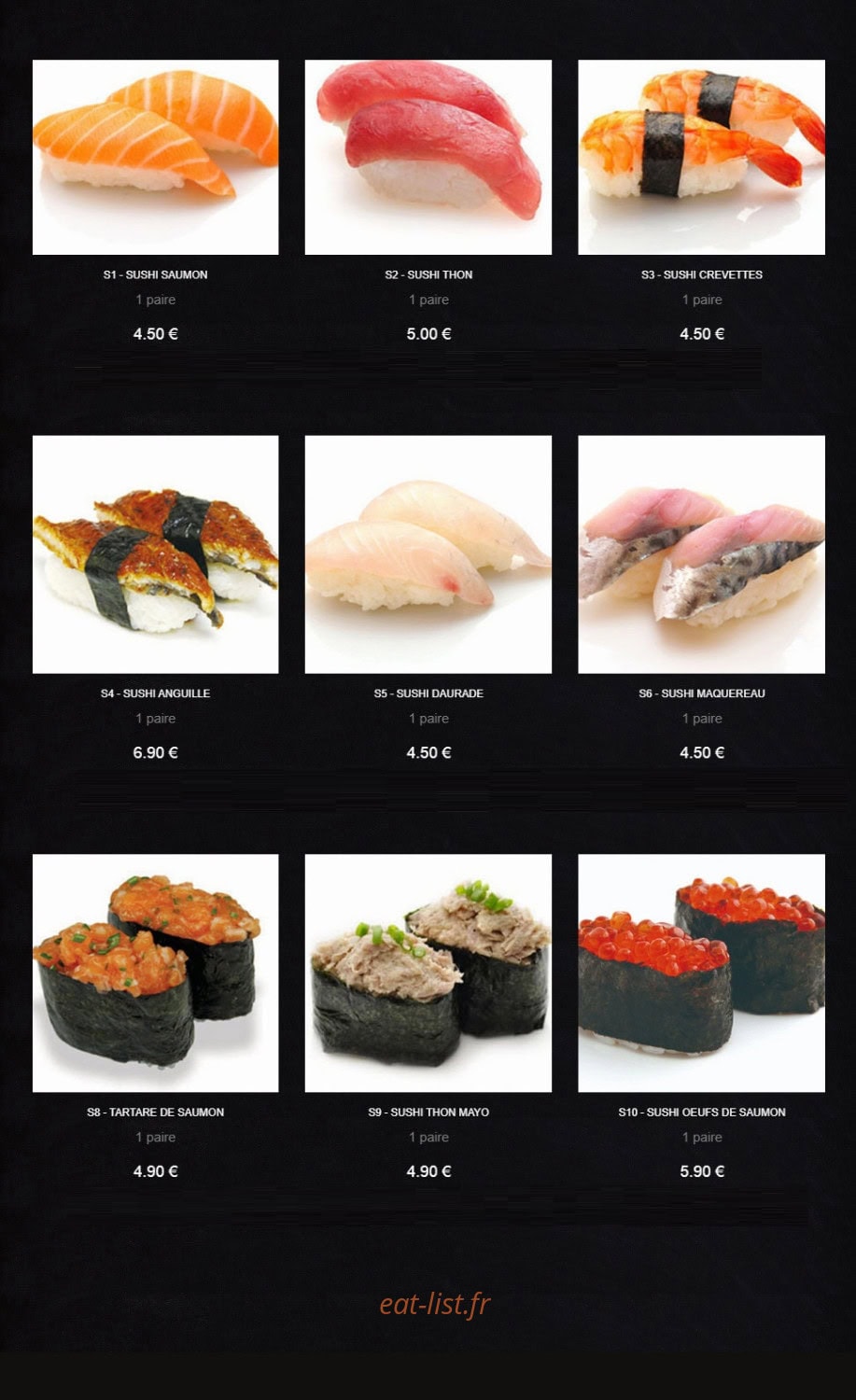 Yaki Shop — carte page 5