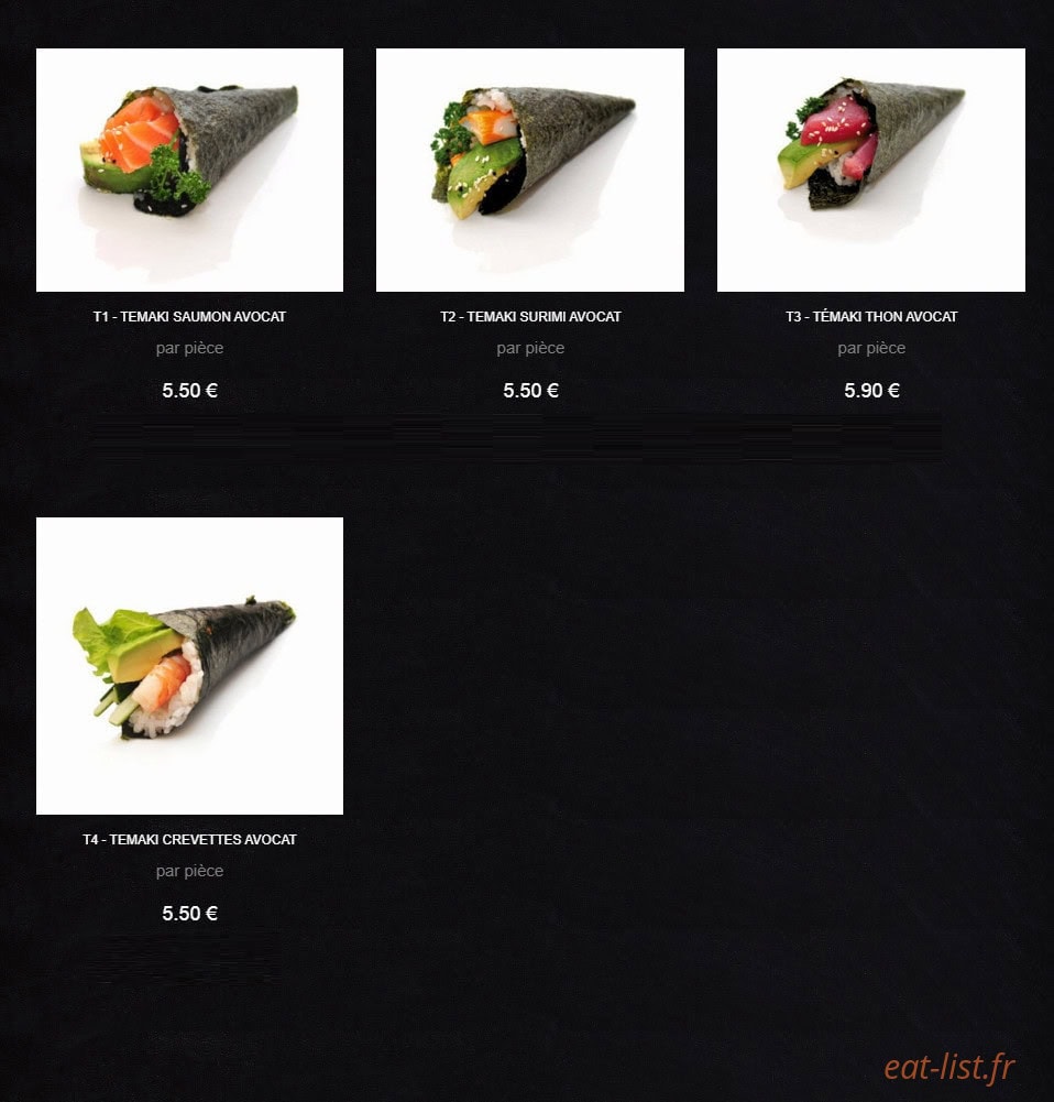 Yaki Shop — carte page 6