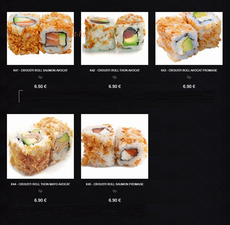 Yaki Shop — carte page 10