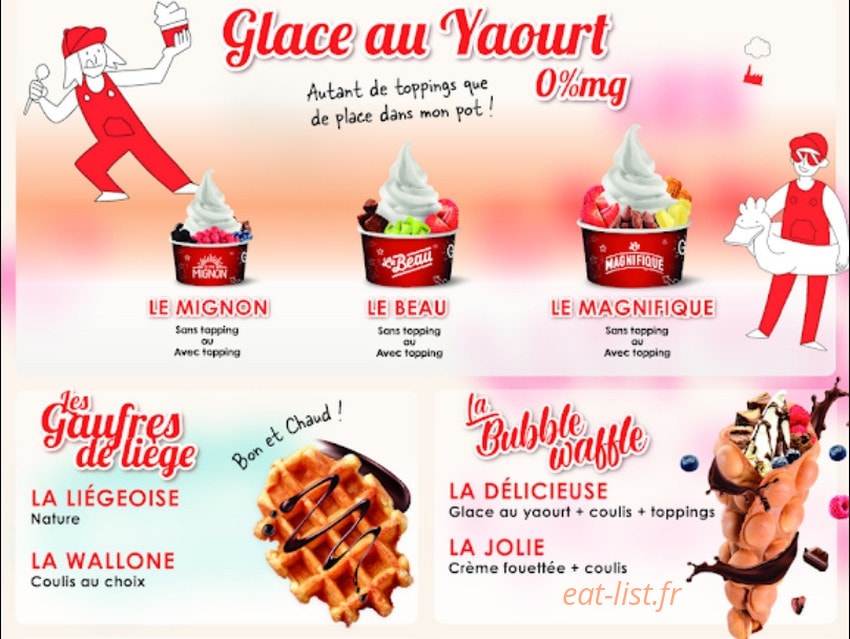Yogurt Factory — carte page 1