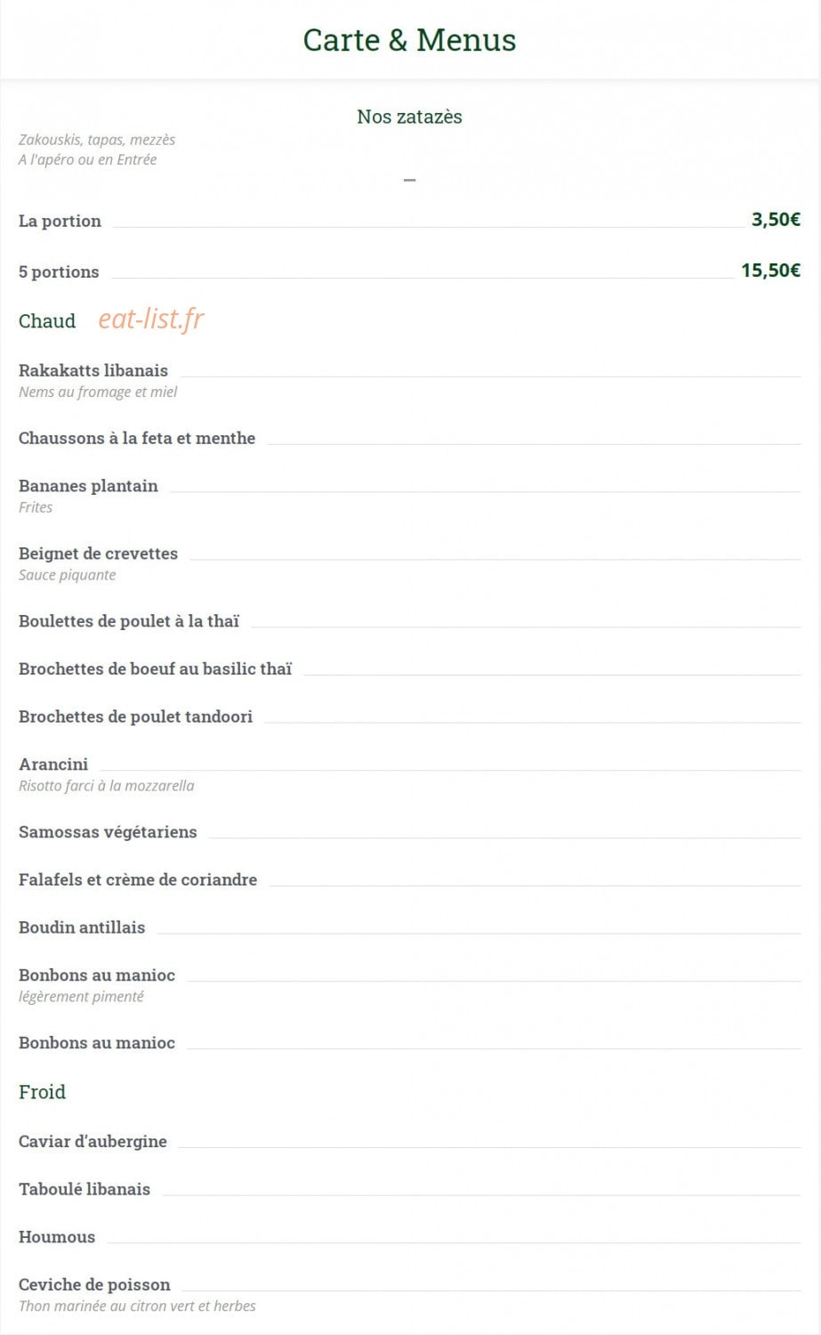 Zango - Les Halles — carte page 1