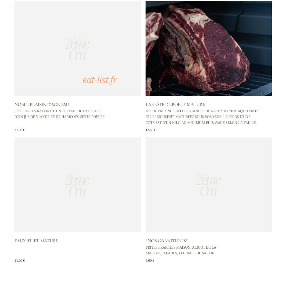 2ème Cru — carte page 4