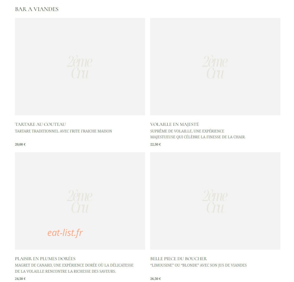 2ème Cru — carte page 3